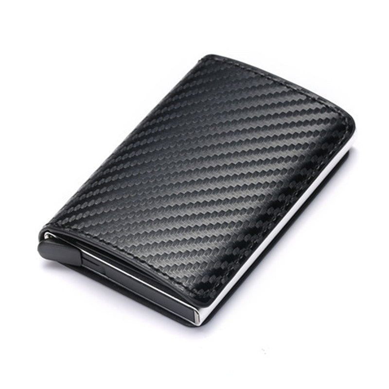 Customized Wallet 2023 Credit Card Holder Men Wallet RFID Aluminium Box Bank Card Holder Vintage Leather Wallet with Money Clips